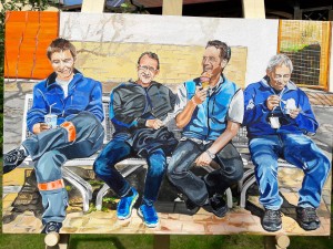 Mittagspause Acryl auf Leinwand 0,90 x 0,60m