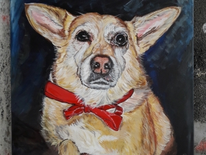 Snoopy Acryl auf Leinwand 0,50 x 0,60m