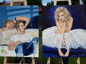 Tina und Sebastia Eitempera auf Leinwand 1,00 x 1,20m