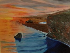 Sonnenuntergang auf Island